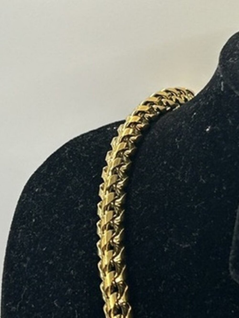 Real Gold Franco Chain 20 Inch Mens Solid Box Link Plated Layering Durable New